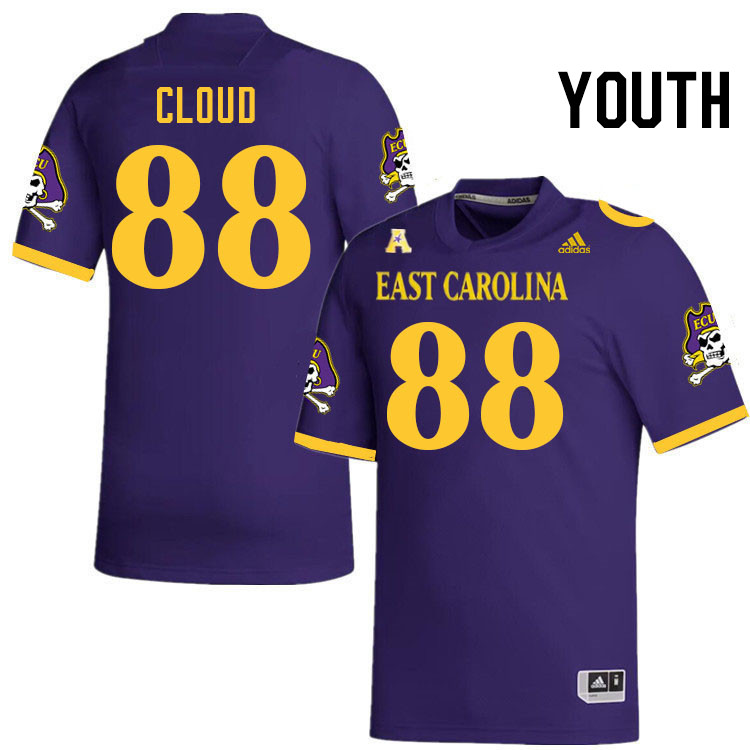 Youth #88 Trenton Cloud ECU Pirates College Football Jerseys Stitched-Purple